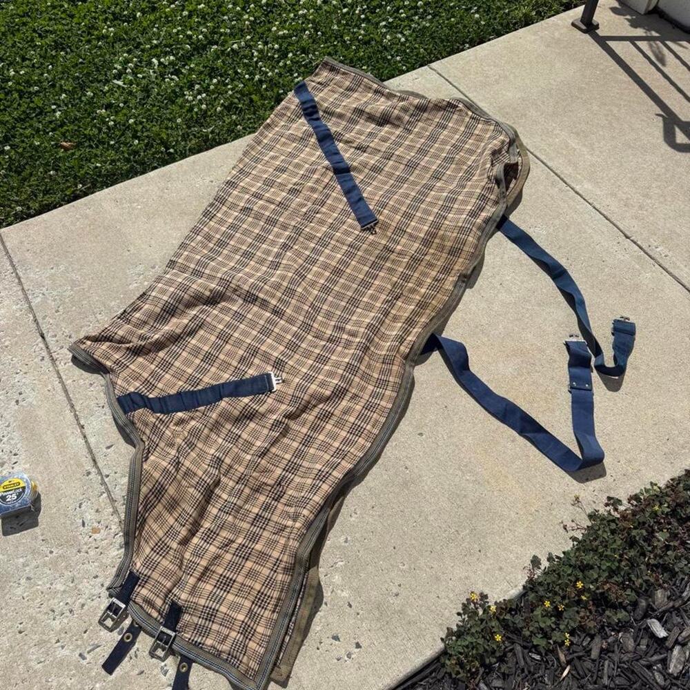 Tan baker plaid horse sheet